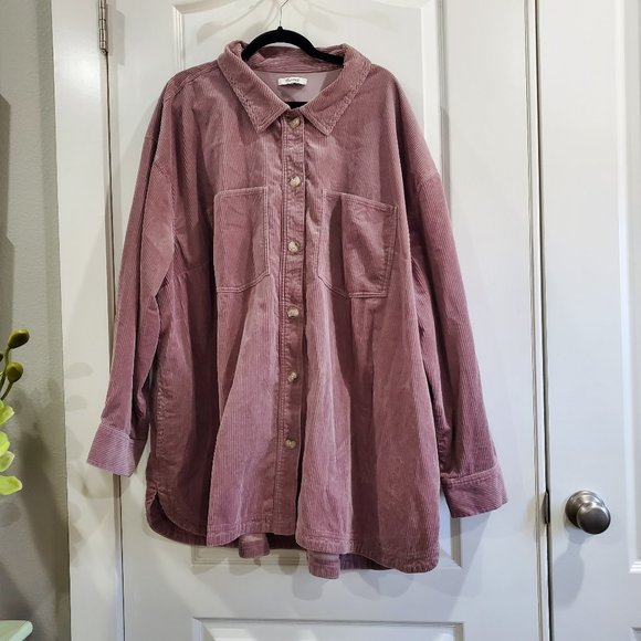 Madewell Jackets & Blazers - Madewell Dusty Pink Shacket 4XL